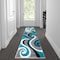 Flash Furniture Turquoise 2' x 7' Modern Plush Abstract Area Rug KP-RG952-27-TQ-GG - alternate 1